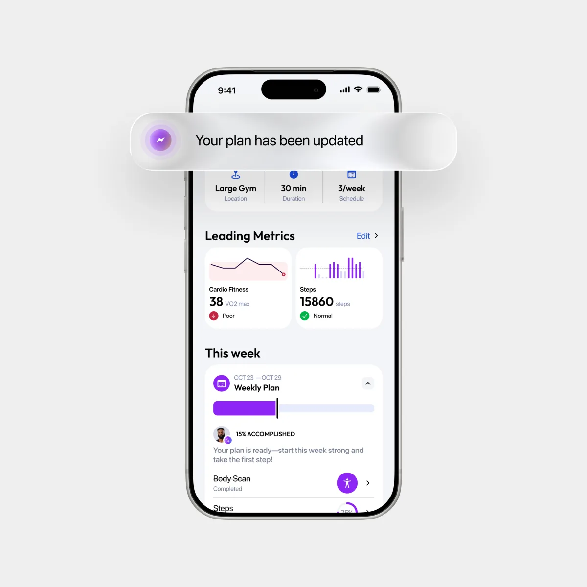 AI Coach Experience — Plan changes